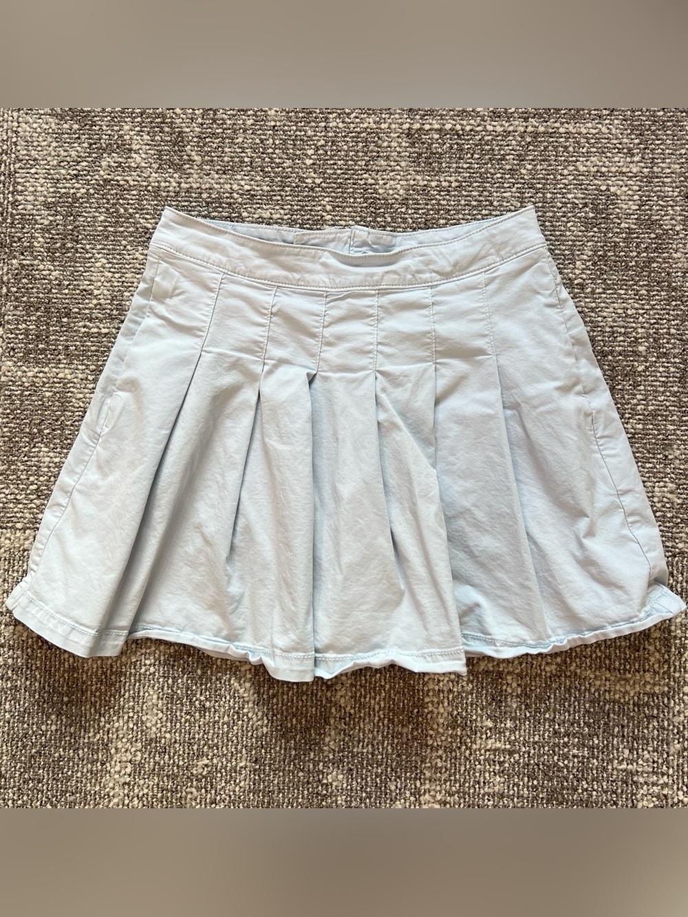 American Eagle Outfitters Pale Blue Pleated Skater Skirt